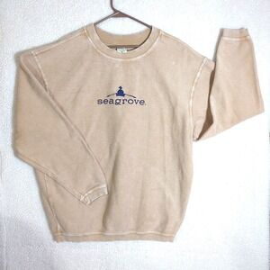 Chicka-d Men's Tan Seagrove Sweatshirt Size Med pullover 100% Cotton